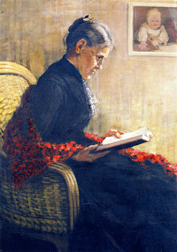 Retrato da mãe do artista (Franz Marc) - Reprodução com Qualidade Museu
