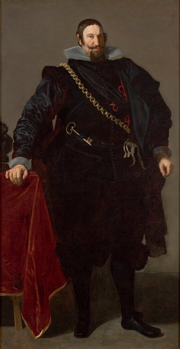 Retrato do Conde Duque de Olivares (Diego velázquez) - Reprodução com Qualidade Museu