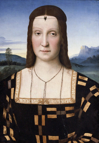 Retrato de Elisabetta Gonzaga (Rafael) - Reprodução com Qualidade Museu