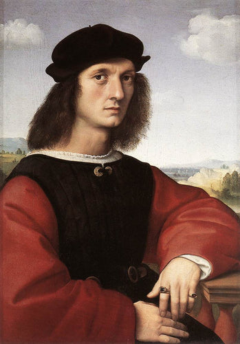 Retrato de Agnolo Doni (Rafael) - Reprodução com Qualidade Museu