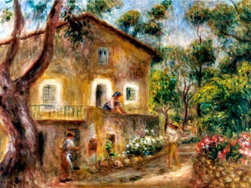 Casa em Collett em Cagnes (Pierre-Auguste Renoir) - Reprodução com Qualidade Museu