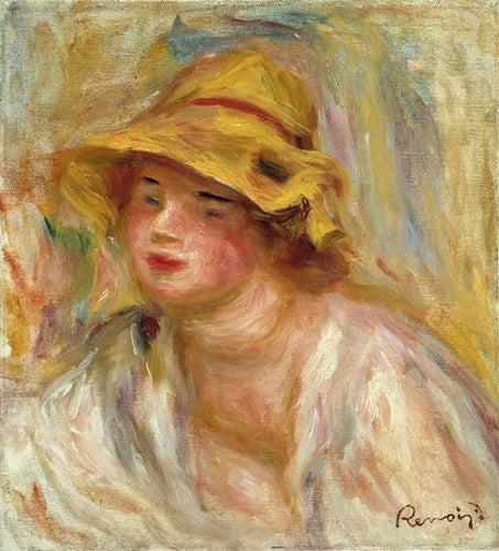 Estudo de uma garota (Pierre-Auguste Renoir) - Reprodução com Qualidade Museu