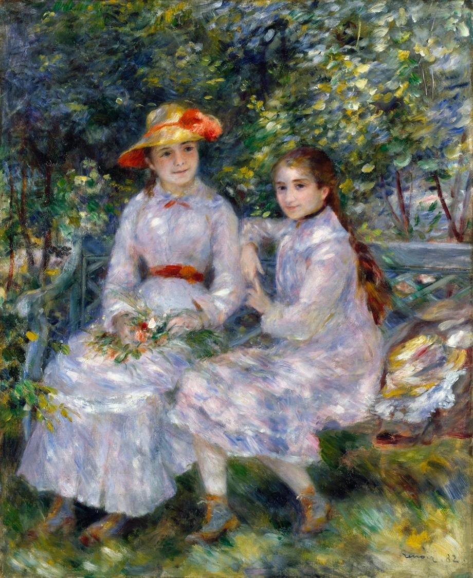 As Filhas de Paul Durand Ruel (Pierre-Auguste Renoir) - Reprodução com Qualidade Museu