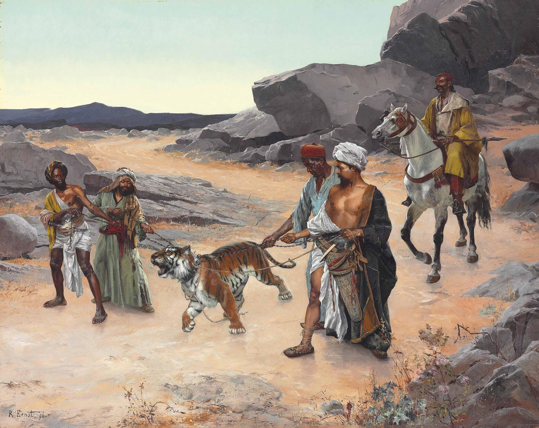 Retorno da caça ao tigre (Rudolf Ernst) - Reprodução com Qualidade Museu