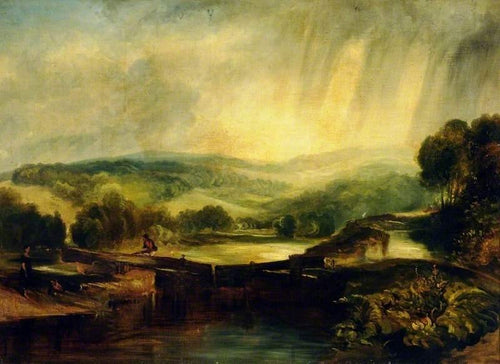 Uma vista sobre o Colne, Moor Park, Hertfordshire (Joseph Mallord William Turner) - Reprodução com Qualidade Museu