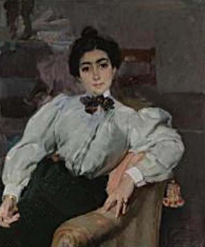 Retrato de Isabel Herraud De Fernandez Corella (Joaquin Sorolla) - Reprodução com Qualidade Museu