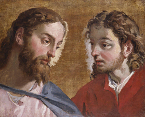Cabeça de Cristo e um apóstolo São João