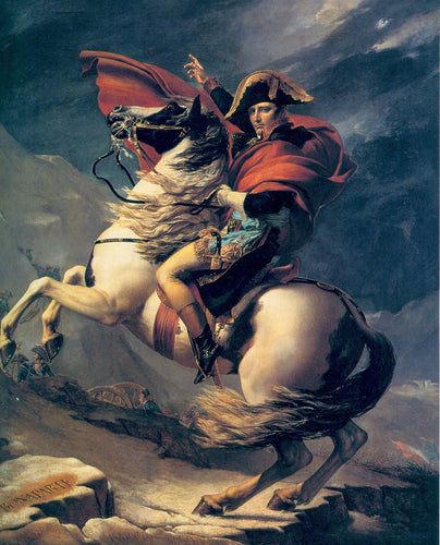 Napoleão cruzando os Alpes (Jacques-Louis David) - Reprodução com Qualidade Museu