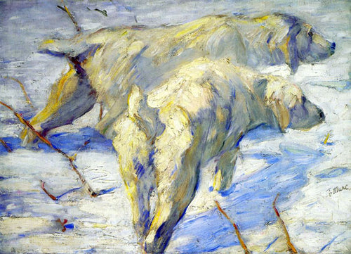 Cães pastores siberianos (Franz Marc) - Reprodução com Qualidade Museu