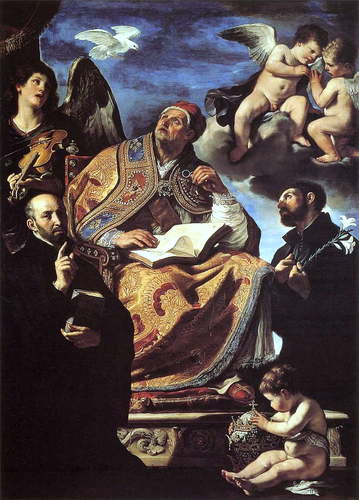 São Gregório Magno com os Santos Inácio e Francisco Xavier