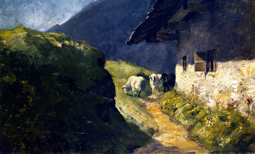 Steffelalm II com ovelhas (Franz Marc) - Reprodução com Qualidade Museu