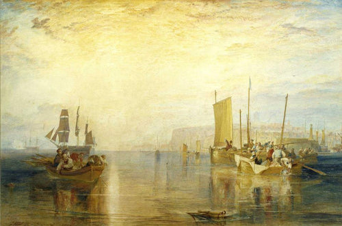 Amanhecer, pesca de badejo em Margate (Joseph Mallord William Turner) - Reprodução com Qualidade Museu