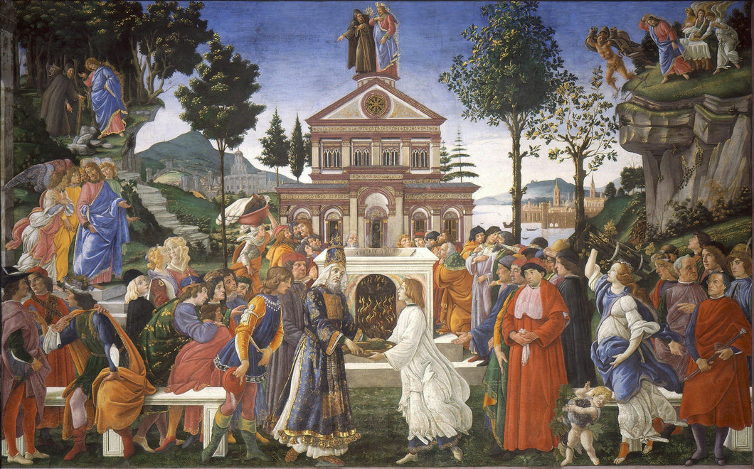 Três tentações de Cristo (Sandro Botticelli) - Reprodução com Qualidade Museu