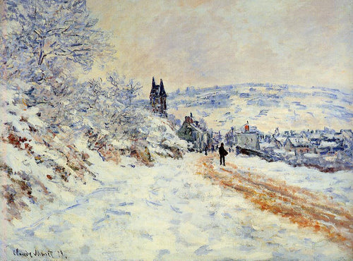 A estrada para Vetheuil, efeito da neve (Claude Monet) - Reprodução com Qualidade Museu