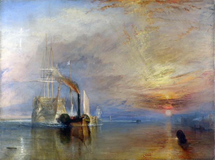 The Fighting Temeraire tugged to her last berth to be broken up
