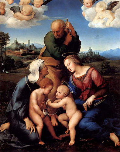 Sagrada Família com Santa Isabel e São João Batista (Rafael) - Reprodução com Qualidade Museu