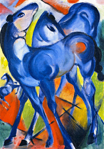 The Blue Foals (Franz Marc) - Reprodução com Qualidade Museu