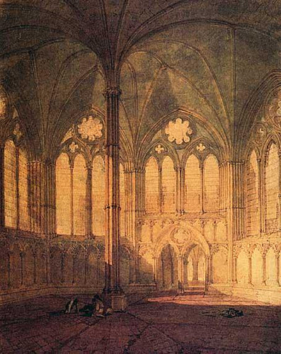 The Chapter House Salisbury Cathedral (Joseph Mallord William Turner) - Reprodução com Qualidade Museu