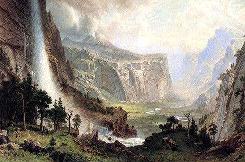 As cúpulas do Yosemite (Albert Bierstadt) - Reprodução com Qualidade Museu