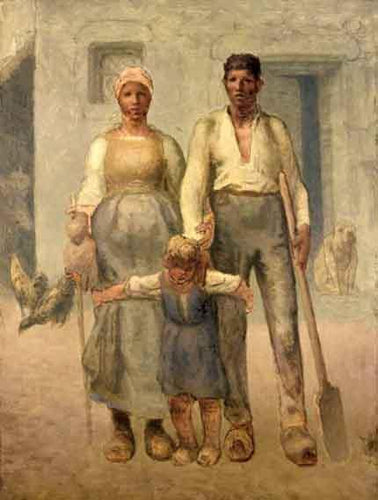 Família camponesa (Jean-François Millet) - Reprodução com Qualidade Museu