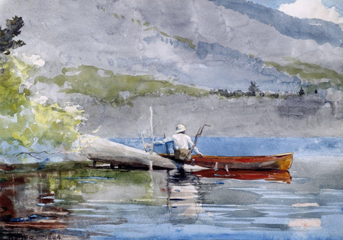 A canoa vermelha (Winslow Homer) - Reprodução com Qualidade Museu