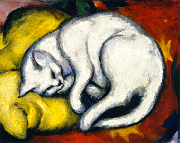 O gato branco (Franz Marc) - Reprodução com Qualidade Museu