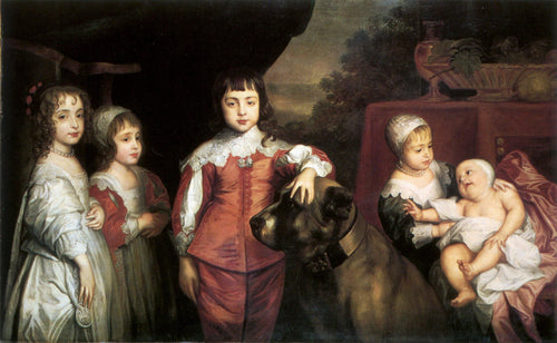 Os cinco filhos de Charles I (Anthony van Dyck) - Reprodução com Qualidade Museu