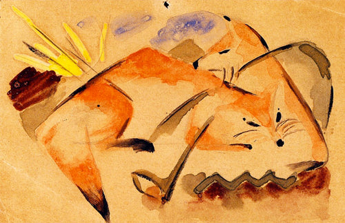 Duas raposas (Franz Marc) - Reprodução com Qualidade Museu