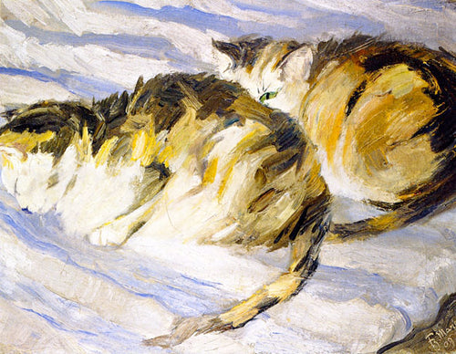 Dois gatos cinzentos (Franz Marc) - Reprodução com Qualidade Museu