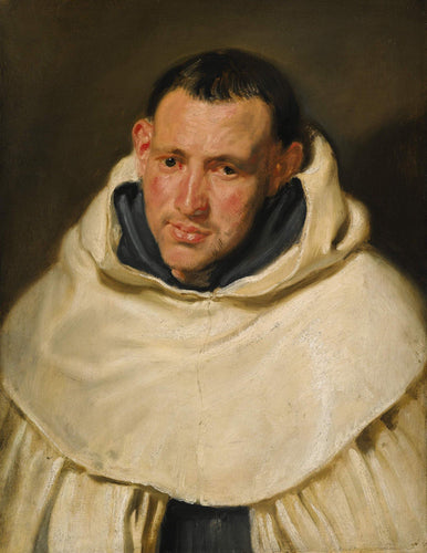 Retrato de um monge carmelita, cabeça e ombros (Anthony van Dyck) - Reprodução com Qualidade Museu