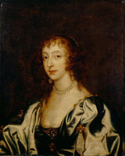 Rainha Henrietta Maria (Anthony van Dyck) - Reprodução com Qualidade Museu