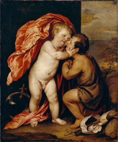 Os infantes Cristo e São João Batista (Anthony van Dyck) - Reprodução com Qualidade Museu