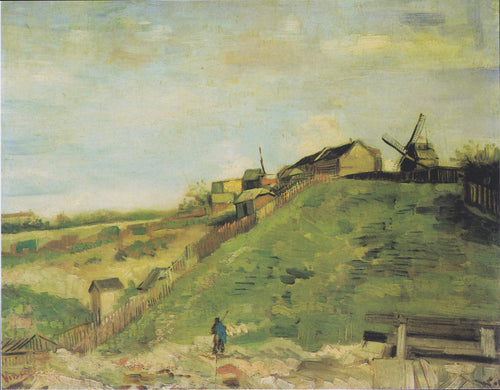 Vista de Montmartre com pedreiras e moinhos (Vincent Van Gogh) - Reprodução com Qualidade Museu