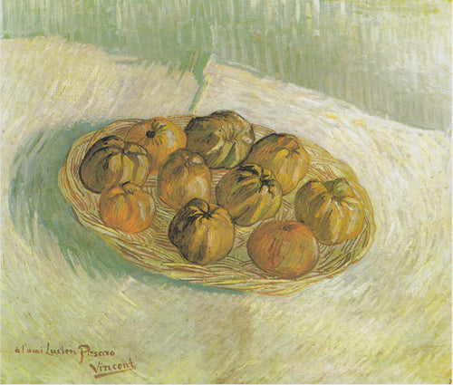 Natureza morta com cesta de maçã (Vincent Van Gogh) - Reprodução com Qualidade Museu
