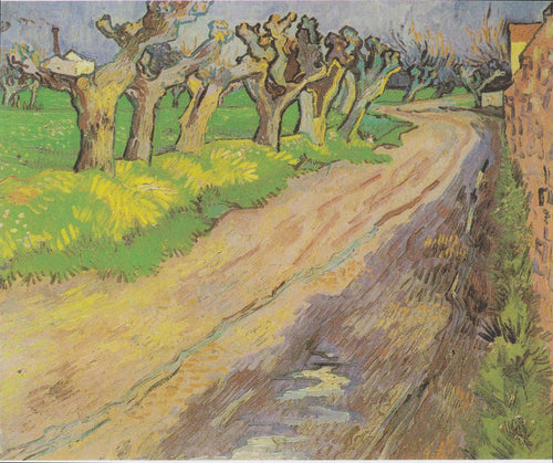 Caminho com salgueiros aparados (Vincent Van Gogh) - Reprodução com Qualidade Museu