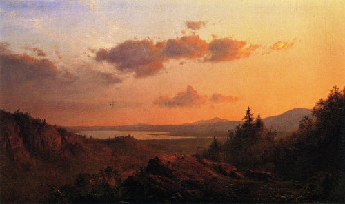 Vista do Rio Hudson de Olana (Frederic Edwin Church) - Reprodução com Qualidade Museu