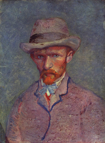Auto-retrato com chapéu cinza (Vincent Van Gogh) - Reprodução com Qualidade Museu