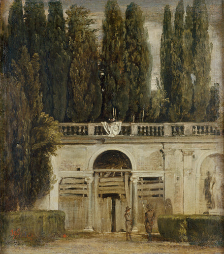 Vista do jardim da Villa Medici (Diego velázquez) - Reprodução com Qualidade Museu
