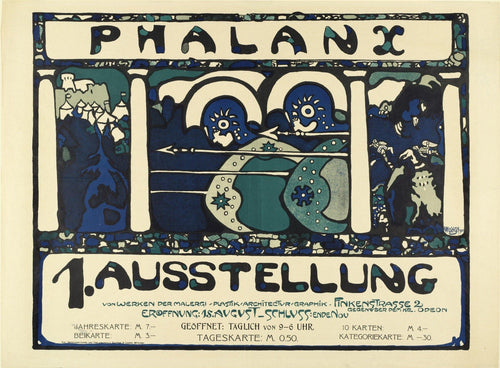 Cartaz da Primeira Exposição de Falange (Wassily Kandinsky) - Reprodução com Qualidade Museu