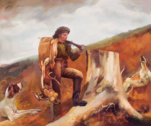 Caçador e cães (Winslow Homer) - Reprodução com Qualidade Museu