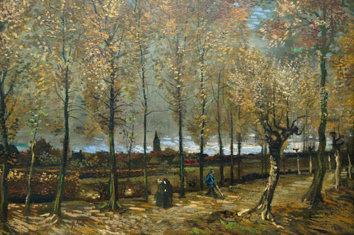 Populierenlaan em Nuenen (Vincent Van Gogh) - Reprodução com Qualidade Museu