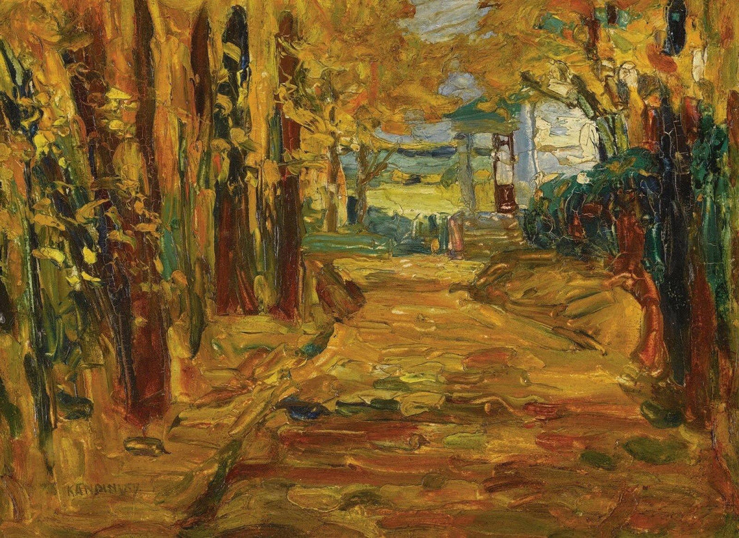 Parque de St. Cloud - Outono (Wassily Kandinsky) - Reprodução com Qualidade Museu