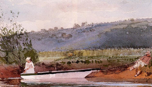 Rebocando o Barco (Winslow Homer) - Reprodução com Qualidade Museu