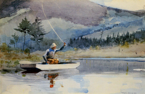 Piscina tranquila em um dia de sol (Winslow Homer) - Reprodução com Qualidade Museu