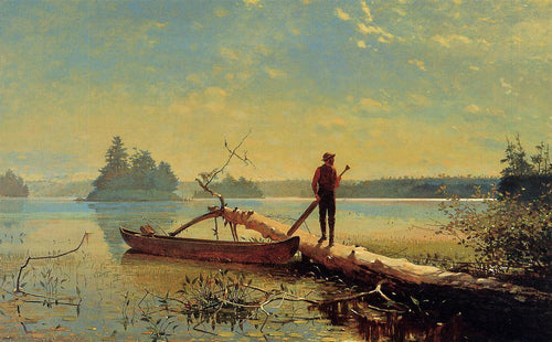 Um Lago Adirondack (Winslow Homer) - Reprodução com Qualidade Museu