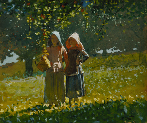 Colheita de maça (Winslow Homer) - Reprodução com Qualidade Museu