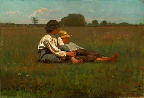 Meninos em um pasto (Winslow Homer) - Reprodução com Qualidade Museu