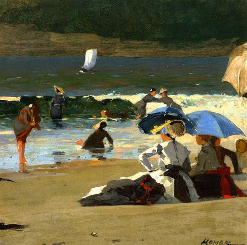 By The Shore (Winslow Homer) - Reprodução com Qualidade Museu
