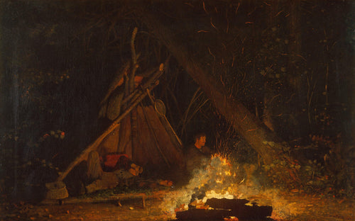 Camp Fire (Winslow Homer) - Reprodução com Qualidade Museu