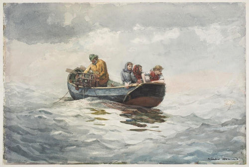 Pesca de Caranguejo (Winslow Homer) - Reprodução com Qualidade Museu